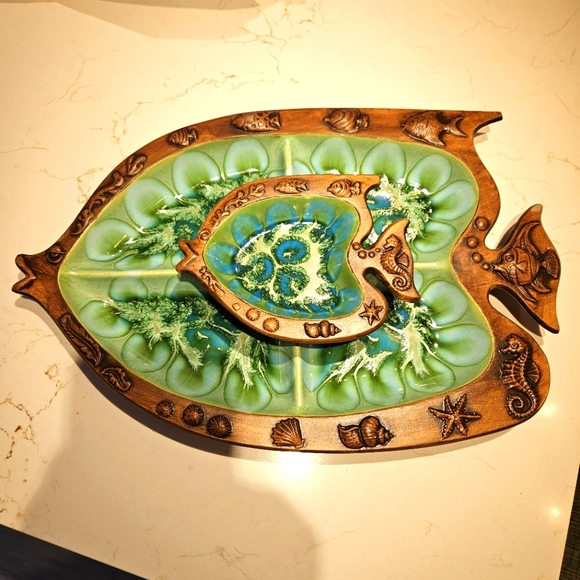 Treasure Craft | Dining | Vintage Treasure Craft Fish Shaped Serving ...